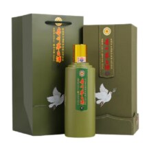 88VIP：MOUTAI 茅台 鸽画友谊（2021年）绿色酱香型白酒53度500ml单瓶装