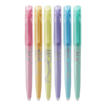 日本百乐（PILOT）摩磨擦可擦荧光笔记号笔 斜头6色套装 嫩色系SW-FL-S6-2原装进口