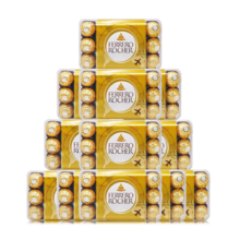 费列罗（FERRERO）榛果牛奶巧克力375g*12盒360粒进口零食喜糖送男女元旦新年礼物
