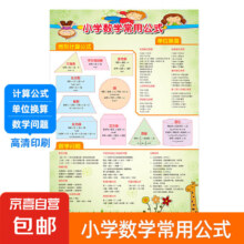 小学数学常用公式 1册 挂图