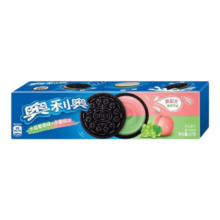 奥利奥（Oreo） 水果夹心饼干休闲零食 营养早餐水果味饼干 下午茶网红小吃 水晶葡萄味+水蜜桃味 97g