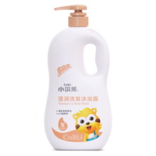 小浣熊 儿童沐浴露洗发水二合一  婴儿宝宝泡沫6-12岁家庭装1.15L