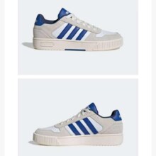 PLUS会员：adidas「小锯齿」D-PAD CLASSIC休闲美高风复古篮球板鞋阿迪达斯 汉玉白/皇家蓝/乳白色 39