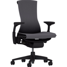 赫曼米勒（HERMAN MILLER）Embody电脑椅 Rhythm织物办公椅人体工学椅 纯黑色
