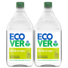 ECOVER洗洁精 柠檬芦荟配方 950ml*2 原装进口 植物提取无残留 清洗果蔬