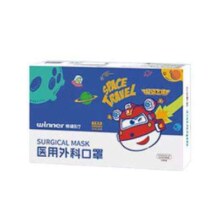 PLUS会员：winner 稳健医疗 一次性医用口罩防细菌防飞沫 4-12岁蓝色酷飞30袋/盒 *3件