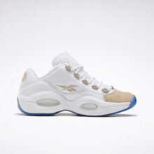 Reebok锐步官方男QUESTION LOW复古百搭运动实战顶篮球鞋 EF7609_土黄色/白色 42.5