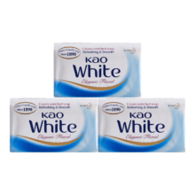 Kao 花王 香皂3块装 原装进口white牛奶白优雅花香沐浴皂