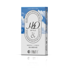 海昌H2O系列 原装进口透明隐形眼镜 高透氧硅水凝胶月抛 3片装 325度