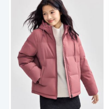 16日20点：佐丹奴 三防羽绒服 女24冬防风工装风蓄热控温连帽羽绒外套05374731