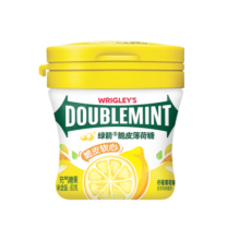 绿箭(DOUBLEMINT)薄荷糖脆皮软心糖柠檬薄荷味80g/瓶糖果零食儿童零食