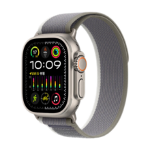Apple/苹果 Watch Ultra2 智能手表GPS+蜂窝款49毫米钛金属表壳绿配灰色野径回环式表带S/M MRFN3CH/A