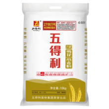 五得利面粉八星雪花中筋小麦粉5kg家用烘焙面粉高筋低筋全能面粉