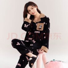 莫代尔法兰  绒睡衣女士套装加厚保暖24新品