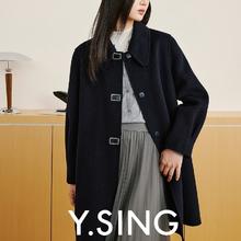 20点开始：Y.SING 衣香丽影 100%绵羊毛 女式双面呢子大衣 BDY31309102