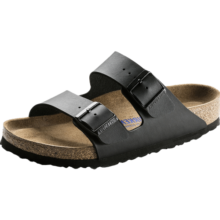 BIRKENSTOCK勃肯德国进口男女款软底经典舒适软木Arizona双扣拖鞋 女款黑色0551253 38