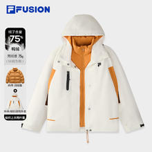 FILA 斐乐 欧阳娜娜同款FILA FUSION斐乐潮牌三合一女2024冬季新款机能羽绒