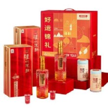 预售：泸州老窖 陈曲 52度 500ml*2瓶+卢正浩 骏眉红茶 50g*2罐 新春礼盒