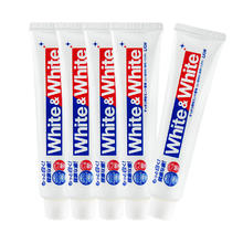 LION 狮王 大白牙膏防蛀牙齿清新口气White去黄去渍小苏打150g*5支日本进口