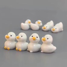 白色搞怪鸭 汽车摆件 随机两只小鸭子