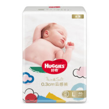 京东百亿补贴、PLUS会员：HUGGIES 好奇 金装系列 纸尿裤 L46片