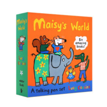 凯迪克图书 点读版小鼠波波Maisy 6册橙盒机关书套装 语感语法启蒙 2-6岁# 3册纸板翻翻抽拉书+3册贴纸书