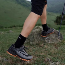 PLUS会员：TOREAD 探路者 登山鞋徒步鞋防滑耐磨户外防泼水专业黑色运动跑鞋