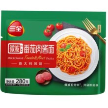 三全微波系列 扬州腊味海鲜炒饭 番茄肉酱微波意面280g*任选10件
