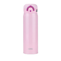 THERMOS 膳魔师 保温杯保冷杯男女学生大容量便携弹盖不锈钢生日礼物 JNR 进口-浅粉红色 500ml