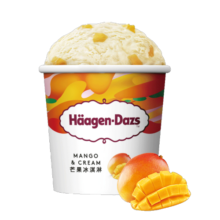 哈根达斯（Haagen-Dazs）【杨幂同款】经典芒果口味冰淇淋 100ml/杯