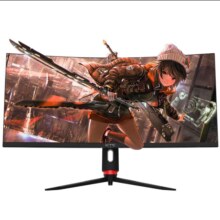 PLUS会员：KTC 34英寸准4K超频160Hz 曲面带鱼屏 HDR400 99%sRGB 无闪屏防撕裂 升降壁挂 电竞显示器 H34S18S