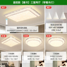 雷士照明全光谱语音智控吸顶灯中山灯具简约现代轻奢仿水晶客厅灯灯具套餐