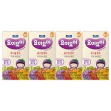 每日（Maeil）韩国原装进口 儿童苹果梨葡萄果汁饮料125ml*4盒