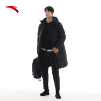 ANTA 安踏 三层速暖羽绒服男中长款四防连帽防风保暖外套
