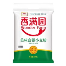 香满园美味富强粉小麦粉5kg*1袋中筋面粉面条包子饺子馒头