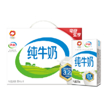 88VIP：伊利 无菌砖纯牛奶250ml*18盒