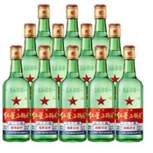 预售：红星二锅头 大二 清香型白酒 56度500ml*12瓶 整箱装