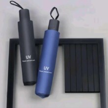 手动UV折叠黑胶伞*2件