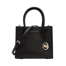 迈克.科尔斯（MICHAEL KORS）圣诞礼物 mk女包 Mercer中号风琴包手提单肩包 黑色35S1GM9M2L