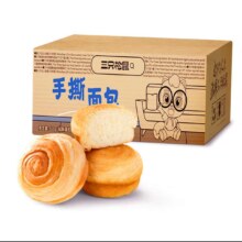 再降价、PLUS会员:三只松鼠 手撕面包 500g*1箱