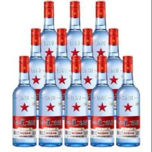 预售：红星二锅头 蓝8 清香型白酒 53度500ml*12瓶 整箱装