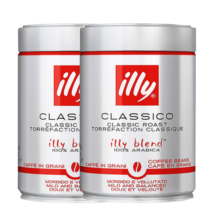 意利（illy）咖啡豆250g罐装意大利进口手冲意式咖啡豆 100%阿拉比卡 中度咖啡豆250g*2罐+黑咖20g（25年到期