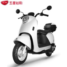 京东百亿补贴:五星钻豹电动车60V20AH电动摩托车1200W大功率外卖车两轮成人男女式电瓶车 G1 天使稚白
