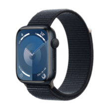 Apple/苹果 Watch Series 9 智能手表GPS款45毫米午夜色铝金属表壳 午夜色回环式运动表带 MR9C3CH/A
