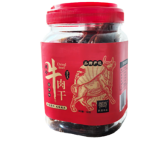 跃进 温州特产湖岭牛肉干180g*1罐 香辣味