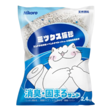 PLUS会员、京东百亿补贴:妮可露Nikoro 混合猫砂2.4kg*4包