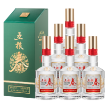 PLUS会员:五粮液股份 五粮春 第二代菁萃 浓香型白酒 52度 550ml*6瓶整箱装