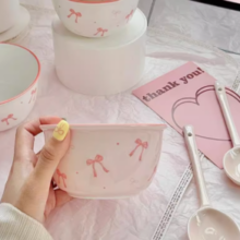 CERAMICS 佩尔森 蝴蝶结釉下彩陶瓷餐具 4.5英寸碗