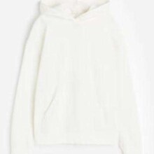 20点开始：H&M 女装卫衣柔软休闲纯色大廓形长袖连帽衫1163636 奶油色