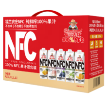 18日20点30分抢、限500件：福兰农庄100%NFC果汁饮料 橙桃苹果葡萄芒果 1L*4瓶礼盒装